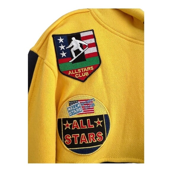 New Krisp NYC Hoodie Size M Jacket USA All Stars Club Men's  Yellow/Blue/Red - Picture 2 of 9